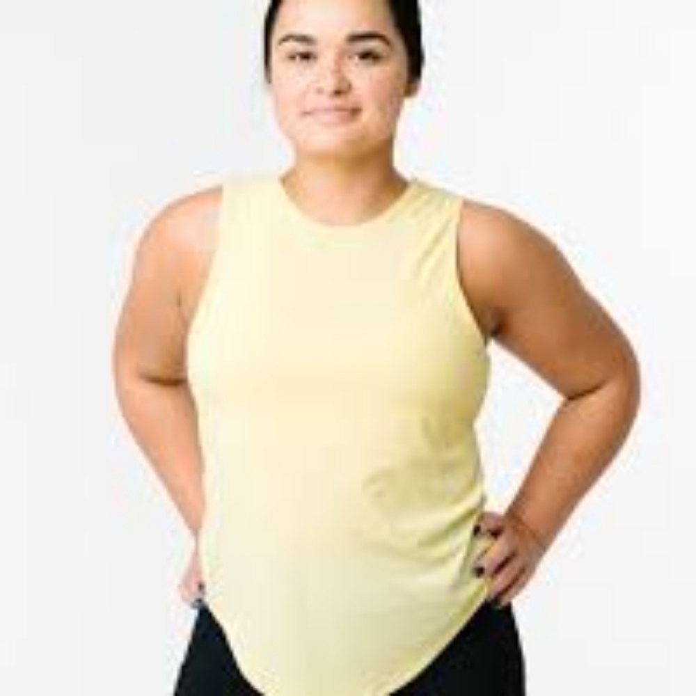 Zyia Active Ribbed Yellow Sunlight Premium Tank Top NWT, size XXXL